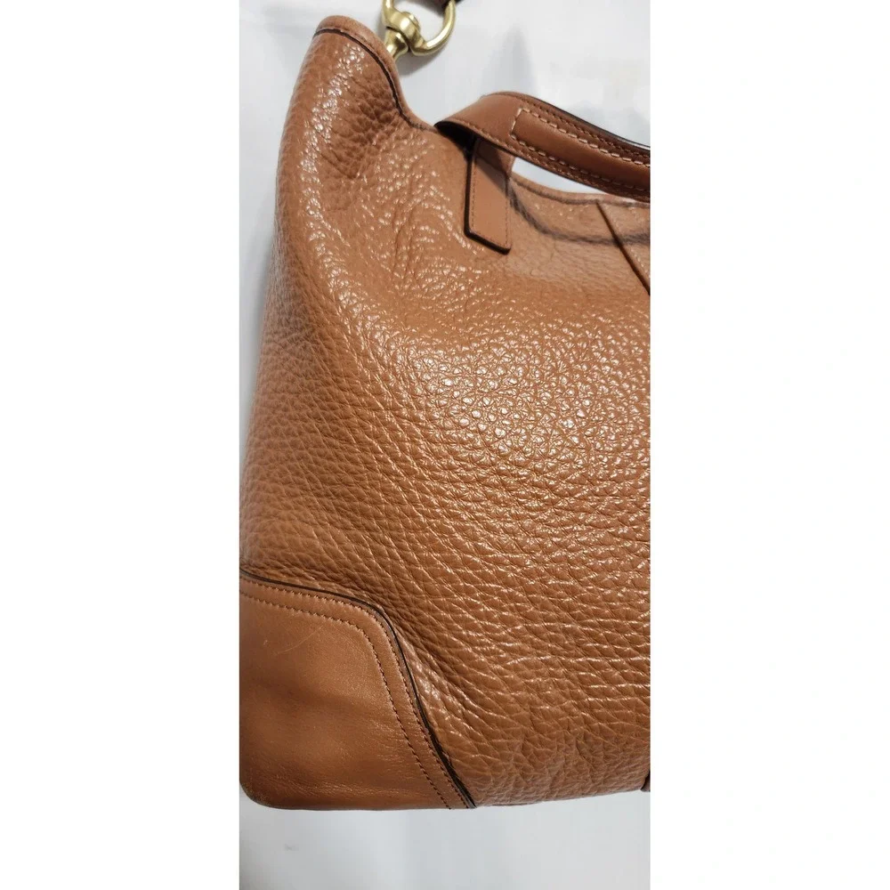 COACH New York Hadley F-31334 Hobo Bag Brown Pebbled Leather Shoulder Bag